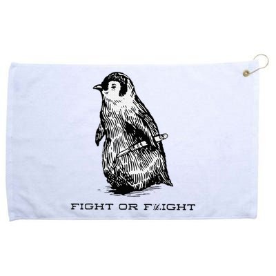 Fight or Flight Funny Penguin Pun Fight Or Flight Meme Grommeted Golf Towel