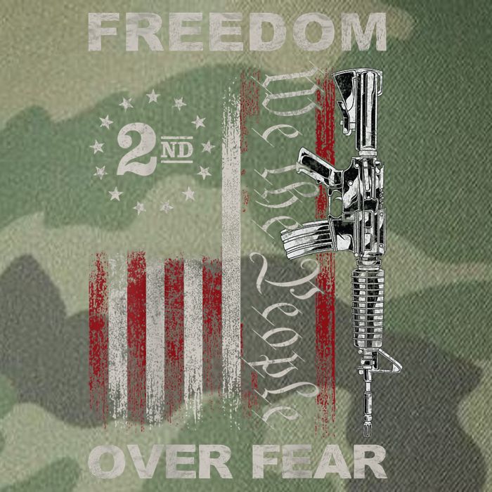 Freedom Over Fear 2nd Amendment Patriotic ProGun ON BACK Legacy Tie Dye Trucker Hat