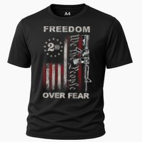 Freedom Over Fear 2nd Amendment Patriotic ProGun ON BACK Performance Shirt