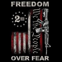 Freedom Over Fear 2nd Amendment Patriotic ProGun ON BACK Performance Shirt