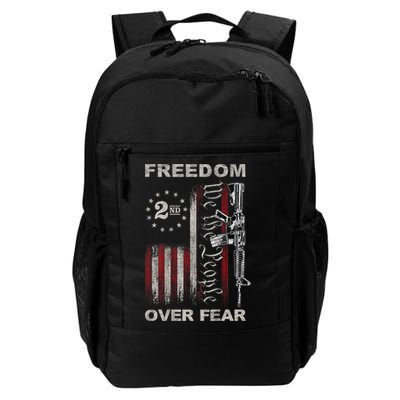 Freedom Over Fear 2nd Amendment Patriotic ProGun ON BACK Backpack