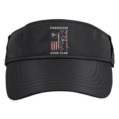 Freedom Over Fear 2nd Amendment Patriotic ProGun ON BACK Adult Drive Performance Visor