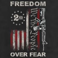 Freedom Over Fear 2nd Amendment Patriotic ProGun ON BACK 11oz C Handle Ceramic Mug