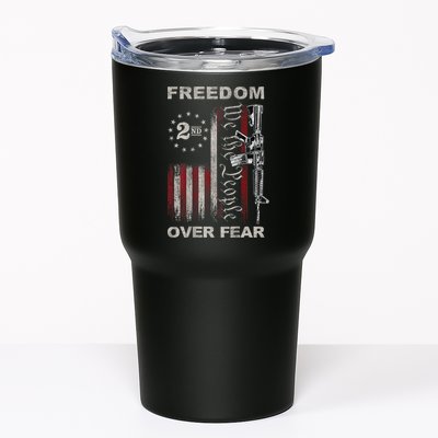 Freedom Over Fear 2nd Amendment Patriotic ProGun ON BACK Tumbler