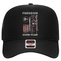 Freedom Over Fear 2nd Amendment Patriotic ProGun ON BACK Hat