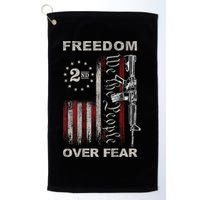 Freedom Over Fear 2nd Amendment Patriotic ProGun ON BACK Golf Towel