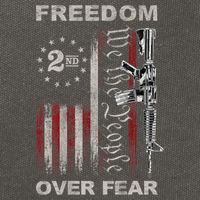 Freedom Over Fear 2nd Amendment Patriotic ProGun ON BACK Cotton Canvas Backpack