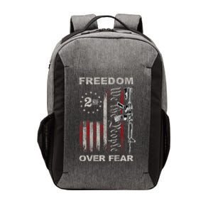 Freedom Over Fear 2nd Amendment Patriotic ProGun ON BACK Vector Backpack