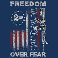 Freedom Over Fear 2nd Amendment Patriotic ProGun ON BACK Infant Baby Jersey Bodysuit