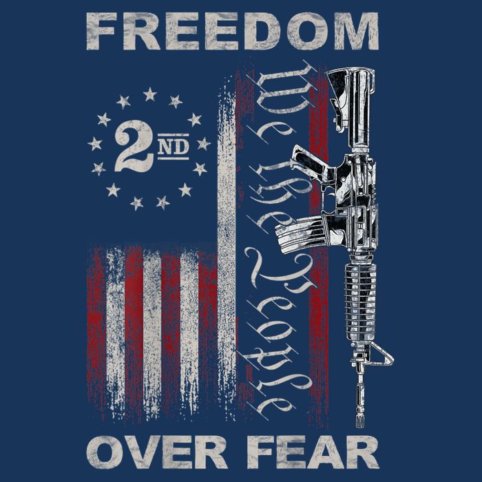 Freedom Over Fear 2nd Amendment Patriotic ProGun ON BACK Infant Baby Jersey Bodysuit