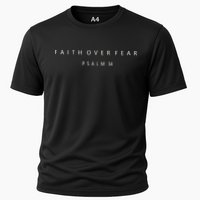 Faith Over Fear Psalm 34 Christian Minimal Christian Cooling Performance Crew T-Shirt