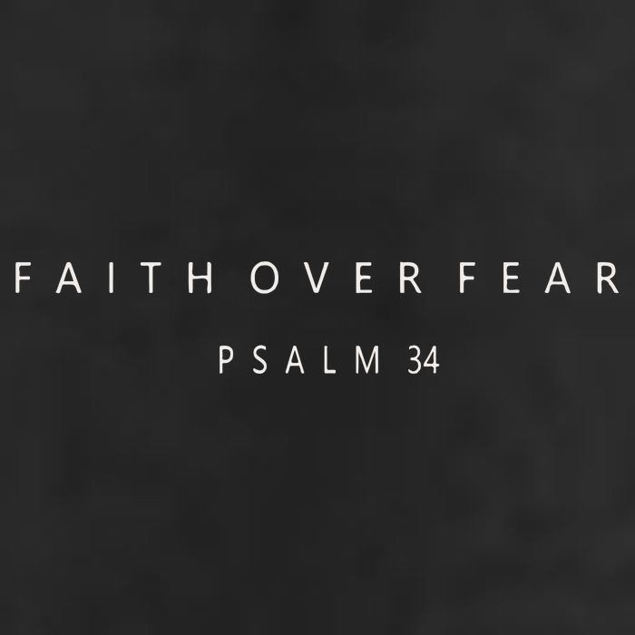 Faith Over Fear Psalm 34 Christian Minimal Christian 25L Jumbo Tote