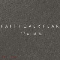 Faith Over Fear Psalm 34 Christian Minimal Christian Cotton Canvas Backpack