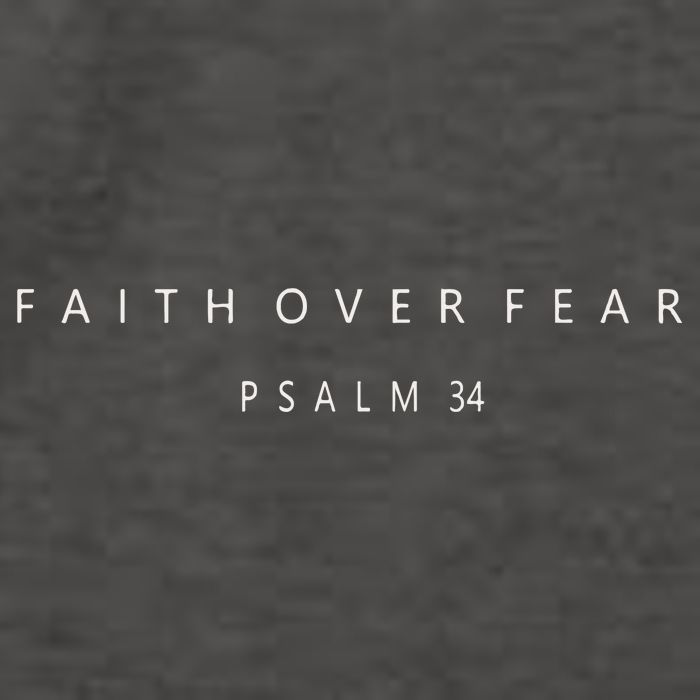 Faith Over Fear Psalm 34 Christian Minimal Christian Vector Backpack