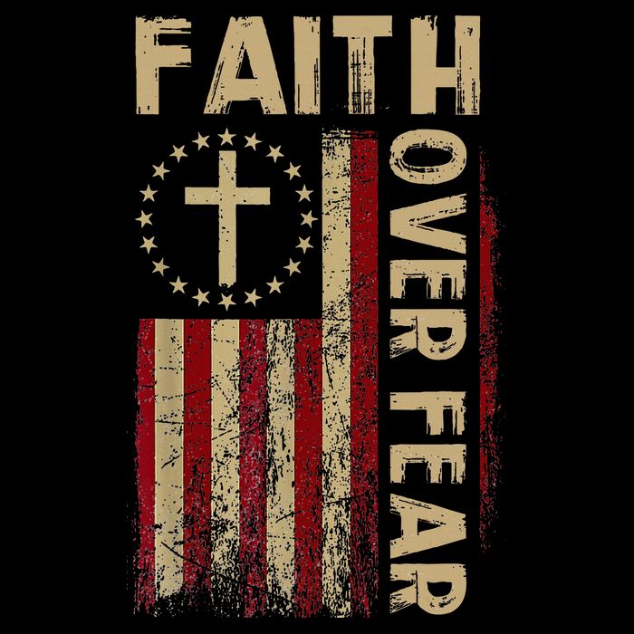 Faith Over Fear Patriotic Christian Cooling Performance Crew T-Shirt