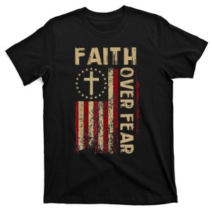 Faith Over Fear Patriotic Christian T-Shirt