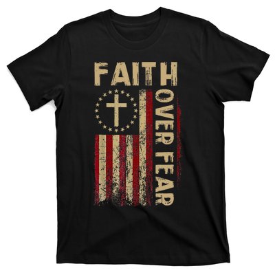 Faith Over Fear Patriotic Christian T-Shirt