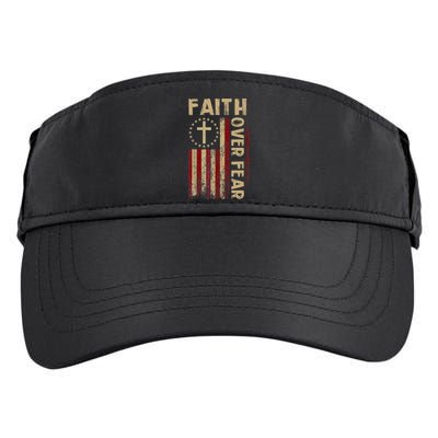 Faith Over Fear Patriotic Christian Adult Drive Performance Visor