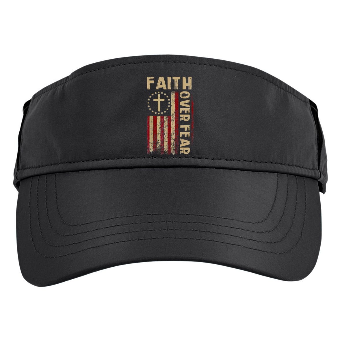 Faith Over Fear Patriotic Christian Adult Drive Performance Visor