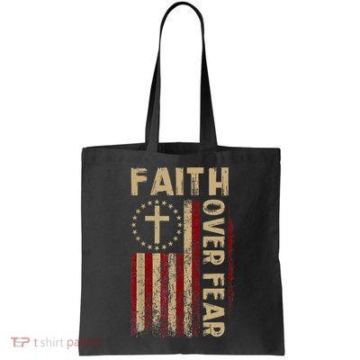 Faith Over Fear Patriotic Christian Bag