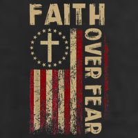 Faith Over Fear Patriotic Christian 25L Jumbo Tote