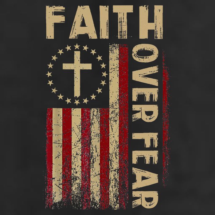 Faith Over Fear Patriotic Christian 25L Jumbo Tote