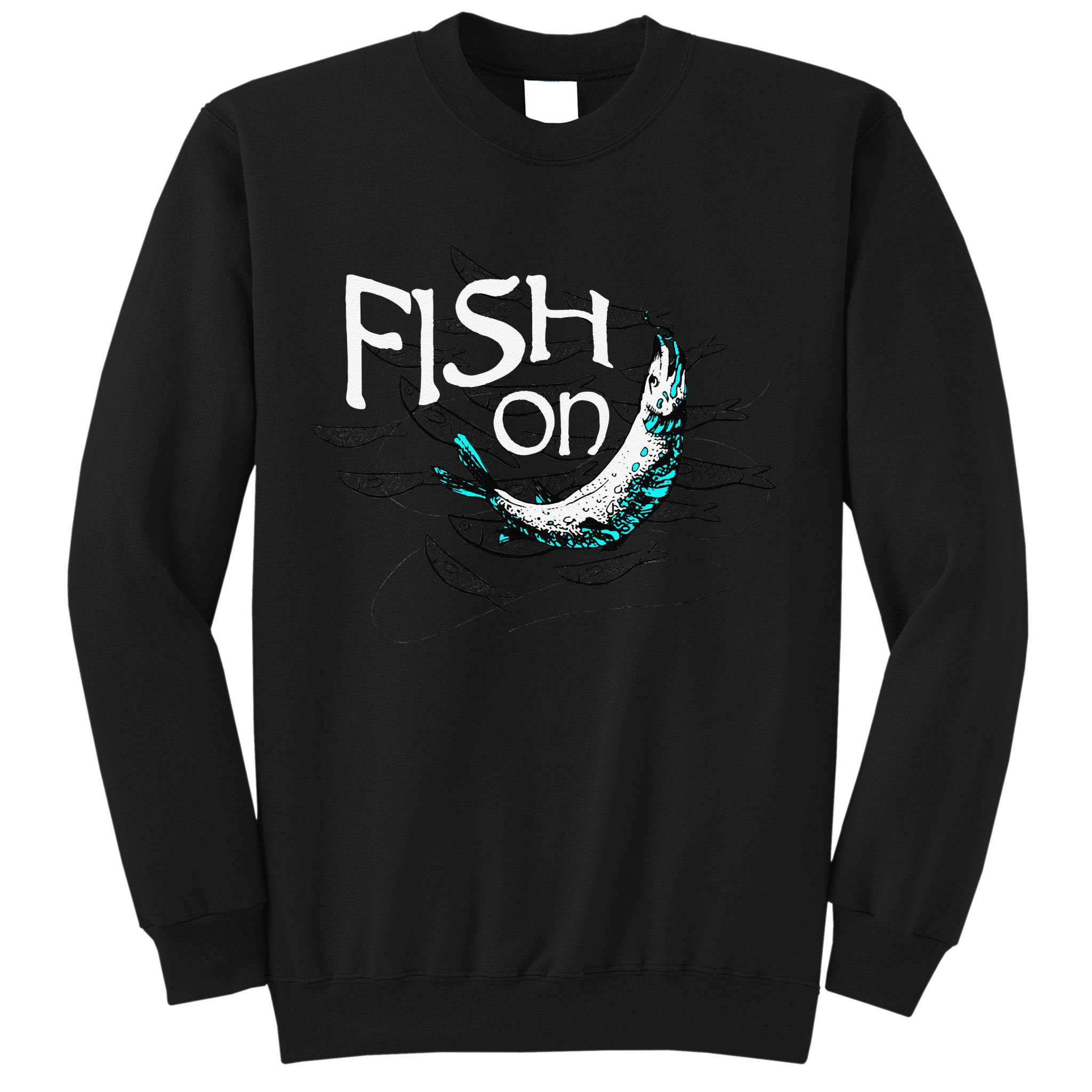 Fish On Fishing Gift For Bass Fisherman Fishing Gift Sweatshirt