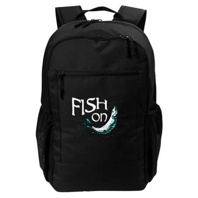 Fish On Fishing Gift For Bass Fisherman Fishing Gift Backpack