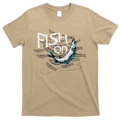 Fish On Fishing Gift For Bass Fisherman Fishing Gift T-Shirt
