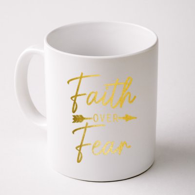 Faith Over Fear Christian Religious Bible Verse Gift Coffee Mug