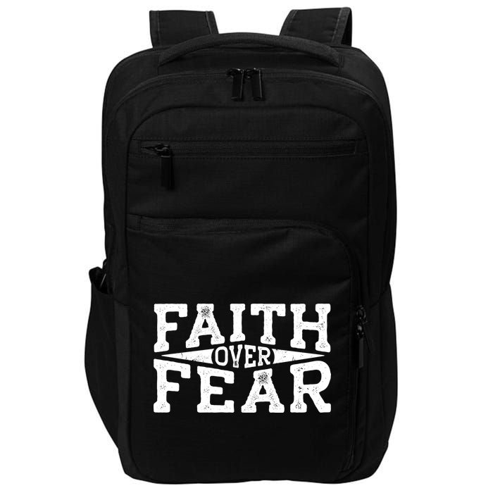 Faith Over Fear Christianity Impact Tech Backpack