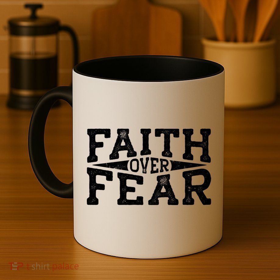 Faith Over Fear Christianity Mug