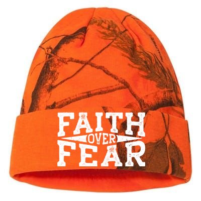 Faith Over Fear Christianity Kati Licensed 12" Camo Beanie