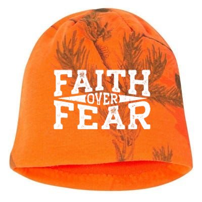 Faith Over Fear Christianity Kati - Camo Knit Beanie