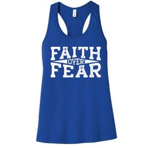 Faith Over Fear Christianity Women's Racerback Tank