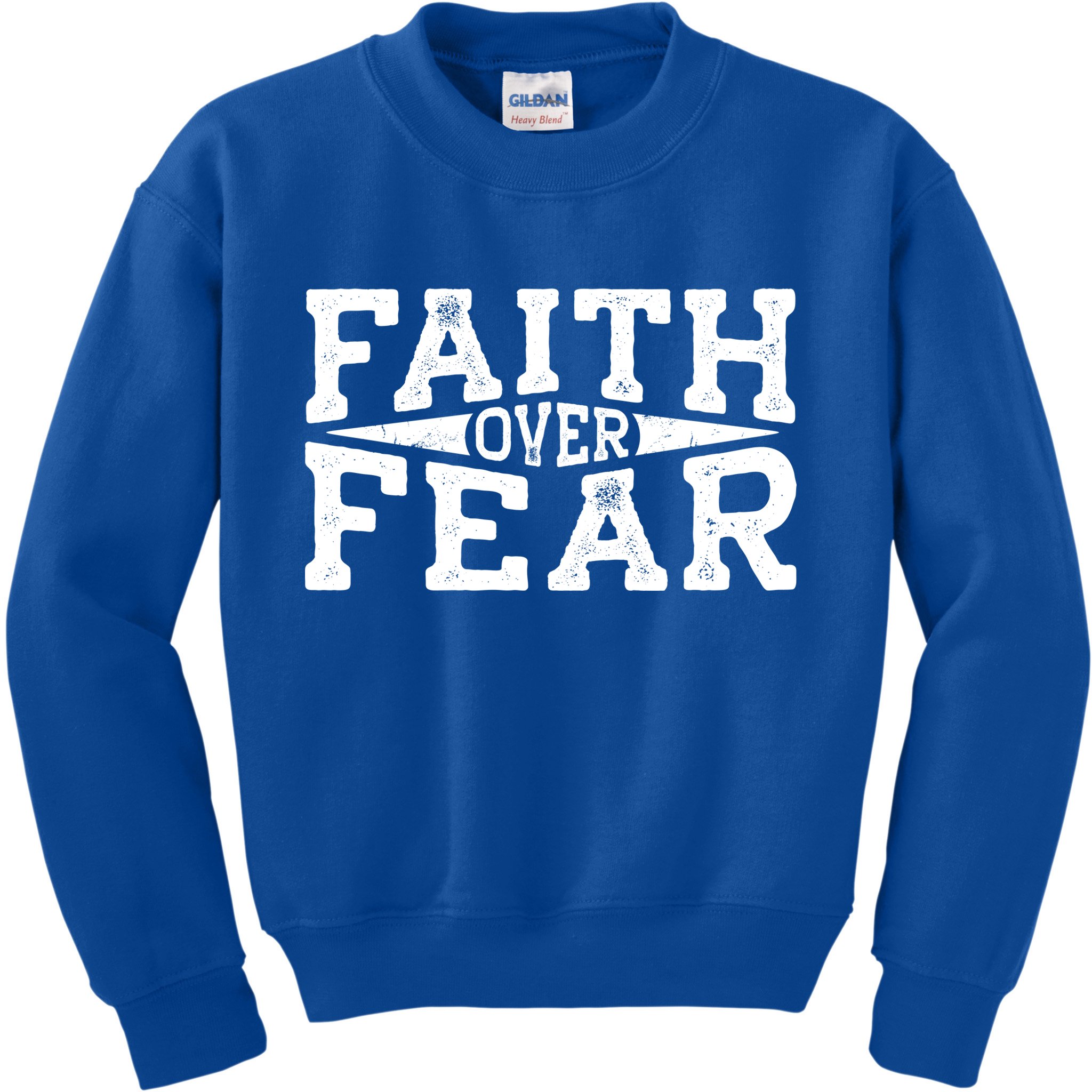 Faith Over Fear Christianity Kids Sweatshirt