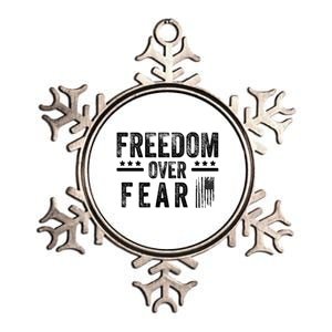 Freedom Over Fear Gift Metallic Star Ornament