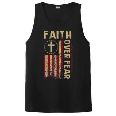 Faith Over Fear Patriotic Christian PosiCharge Competitor Tank