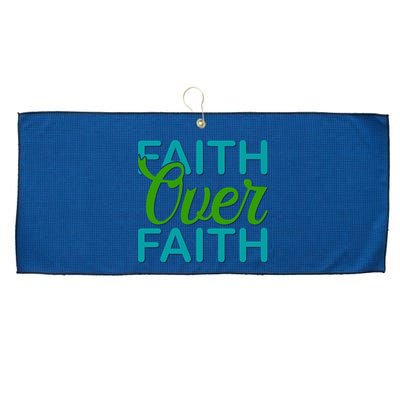 Faith Over Faith Large Microfiber Waffle Golf Towel