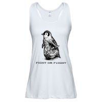 Fight or Flight Funny Penguin Pun Fight Ladies Essential Flowy Tank