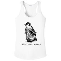 Fight or Flight Funny Penguin Pun Fight Ladies PosiCharge Competitor Racerback Tank