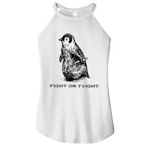 Fight or Flight Funny Penguin Pun Fight Women's Perfect Tri Rocker Tank