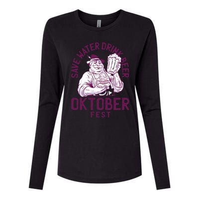 Funny Oktober Fest Save Water Beer Er October Gift Womens Cotton Relaxed Long Sleeve T-Shirt