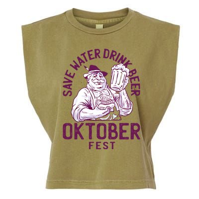 Funny Oktober Fest Save Water Beer Er October Gift Garment-Dyed Women's Muscle Tee