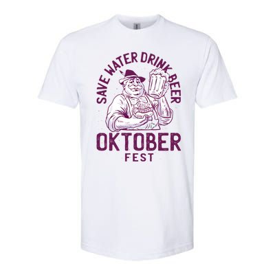 Funny Oktober Fest Save Water Beer Er October Gift Softstyle® CVC T-Shirt