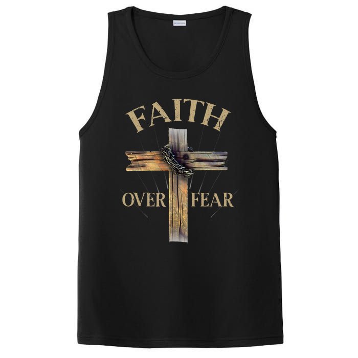 Faith Over Fear Christian Cross Religious For PosiCharge Competitor Tank