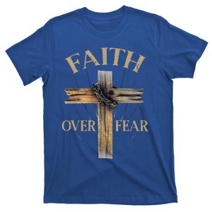 Faith Over Fear Christian Cross Religious T-Shirt