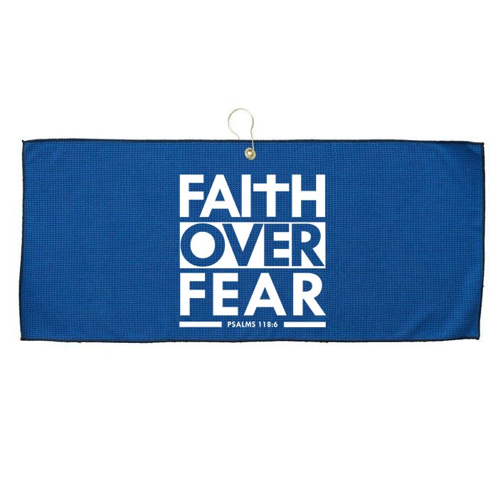 Faith Over Fear Bible Scripture Verse Christian Large Microfiber Waffle Golf Towel