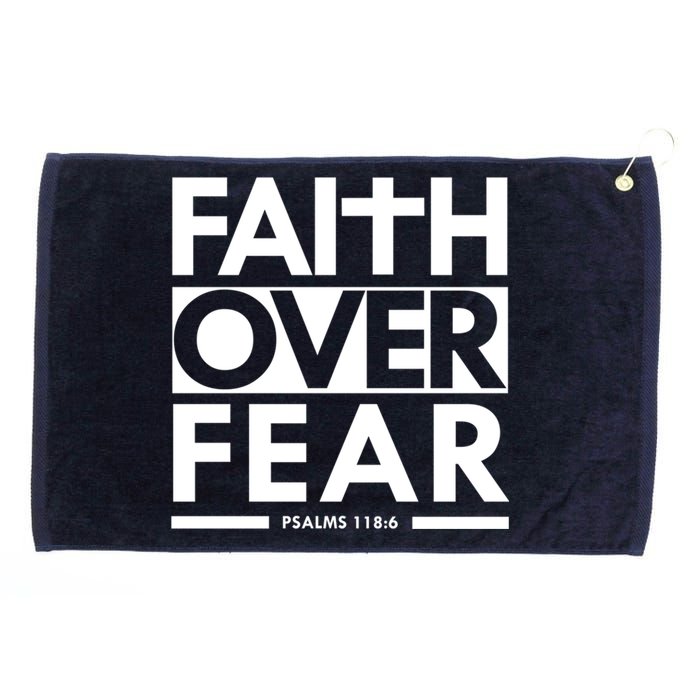 Faith Over Fear Bible Scripture Verse Christian Grommeted Golf Towel