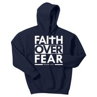 Faith Over Fear Bible Scripture Verse Christian Kids Hoodie